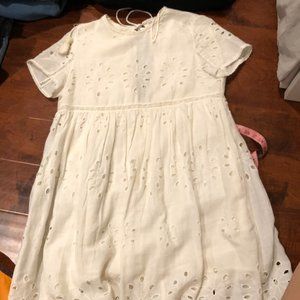 White Eyelet Mini Dress